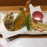 手打ちそば 大石 - 天ぷら盛り合わせ小