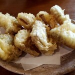  蕎麦 和太奈部 - こんにゃく天。味染み染み、衣はさくっ。中あつあつ、はふはふ。