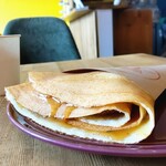 SAPEUR cafe creperiz - みたらし団子　七味つき(￥580)。団子が見えん()