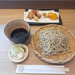 江戸そば マルノ - 北寄貝天もり(別アングル)