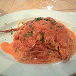 ランチのワタリガニトマトクリーム