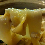 正覚庵 - 0910鍋焼きの平麺。