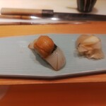 鮨 波やし - いかに雲丹