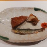 鮨 波やし - 脳天、平貝、稚鮎