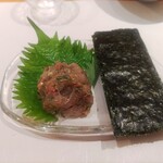 鮨 波やし - 追加の鯵のなめろう