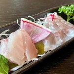 四季海鮮 旬花 - 函館産黒ソイの昆布〆のお刺身✨新鮮さが分かる味‼︎