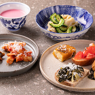 野菜、魚介を中心とした、軽くてヘルシーな南イタリア料理