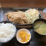 杉津パーキングエリア（上り） フードコート - 豚肉もやし生姜焼き定食