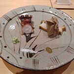 鮨 さかい - タコとアワビ