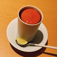 鶏料理 清水 - 新鮮な黄身醤油漬けの茶碗蒸し