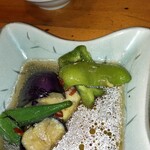 喜八 - 夏野菜の煮浸し　写真を撮る前に食べてしまいました