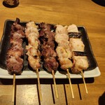焼鳥酒場 ますます - 焼き鳥 5種 盛り