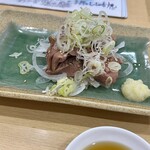 食事処 ときわ - ゴマ塩レバーは生ビールのお供