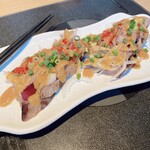 個室居酒屋　馬に魚に　 - 味噌ダレのカツオのたたき