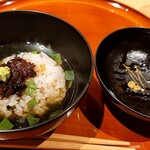 銀座 しのはら - 鰻の佃煮のお茶漬け