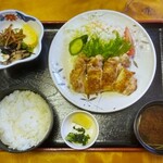 鳥兵 - 恵那鶏のももバター定食 1,550円