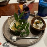 個室しゃぶしゃぶ 金しし - 本日の前菜三種盛り合わせ