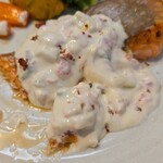 キッチン ブルー グローブ - ソースにアボガトは見えない