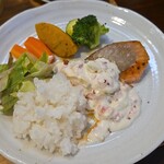 キッチン ブルー グローブ - ワンプレートにする