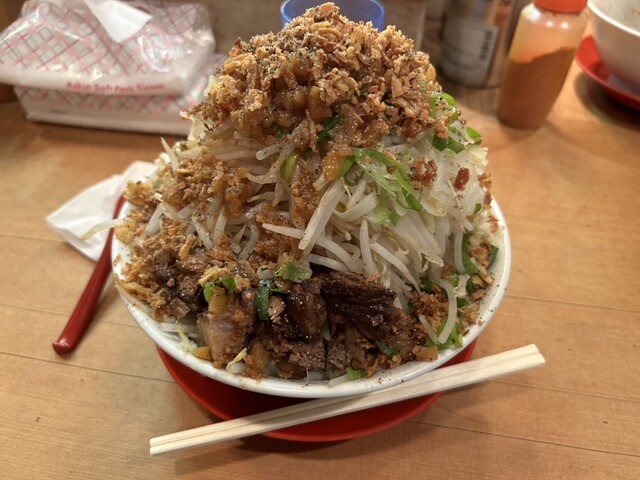 汁なし(並) 麺増し ヤサイ ニンニク アブラ 1,000円』by 2eea9e
