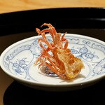 まき村 - 9品目　お造りの車海老の頭部分　天ぷら