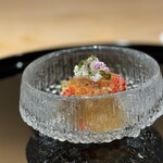 まき村 - 3品目　冬瓜と毛蟹　アクセントに細かく刻んだ長芋