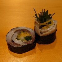 鮨 はしもと - 〆鯖の海苔巻