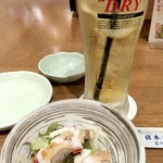 庄屋 鶴岡站前店 - 生姜レモンサワーとお通し…多分、これ、生姜では無かったかも(T_T)