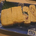 蕎麦バーかつのや - しらす梅入り出し巻きたまご