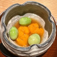 鮨 さかい - 礼文島馬糞雲丹　熊本　新銀杏