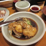 魚虎 - クエかま煮付 2800円～