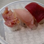 はま寿司 - まぐろ三種盛り