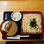 やぶ善 - 中華ざる + ミニカレーライス セット、1,150円。