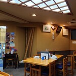 やぶ善 - 玄関入ってすぐ目の前の席。