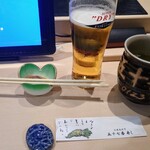 札幌魚河岸 五十七番寿し - ビール他。