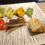 鉄板焼 石狩 - 季節の野菜 2024.8月