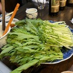 ぼけぼうし - スペシャルな野菜たち。隠れて見えないけど淡路島のタマネギがめちゃくちゃ美味しかった。