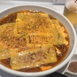 蝋燭屋 プレミア - アサヒスーパードライ生ビール650円⇨490円
                                焼きチーズ麻婆麺 倍辛1,500円
                                チーズトッピング200円
                                痺れ激増し100円
                                小ライス100g 120円