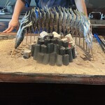 たでの葉 - 早速鮎が焼かれております