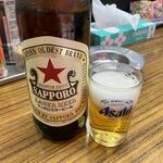 立呑み処 入部酒店 - 赤星大瓶