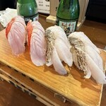 いなせ寿司 - 金目鯛と炙り太刀魚