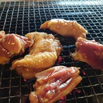 ろばたやき山ろく - 親鳥タレ☆焼いております( *´艸｀)