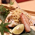 玄水 - 函館産毛蟹の甲羅盛り