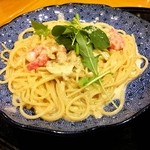 五右衛門 - かにと海老ときのこのクリームソーススパゲッティ