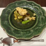 やす多” - 鮑とおこげの餡かけ