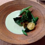 Origine - 枝豆のソースと野菜たち