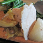 ほのじ - 鶏肉のコンフィとキャベツの脂炒め