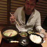 はかた地どり 福栄組合 - 胴元はお野菜たっぷり ぷりっぷりホルモンのもつ鍋膳をチョイス