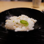 富小路 やま岸 - ◉長野 コシヒカリ 淡路島 岩屋漁港 真魚鰹の炭火焼と万願寺とうがらしの混ぜごはん