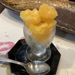寿し肴和志 - ◉ みかんのシャーベット（お店のサービス）
      　☘️ みかんの香りが、ぎゅーっと詰まった
      　　シャーベットでした♪
